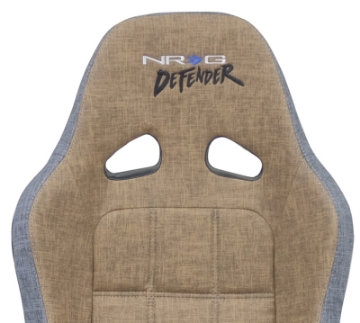 Picture of NRG Defender Seat- Water Resistant Steel Frame Suspension - Brown w- Gray Trim w- Defender Logo