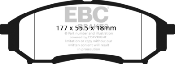 Picture of EBC 05-07 Ford F250 inc Super Duty 5-4 2WD Extra Duty Rear Brake Pads