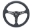 Picture of NRG Sport Steering Wheel 350mm- 1-5in- Deep Black Etched Spokes- Black Leather w- Black Stitch