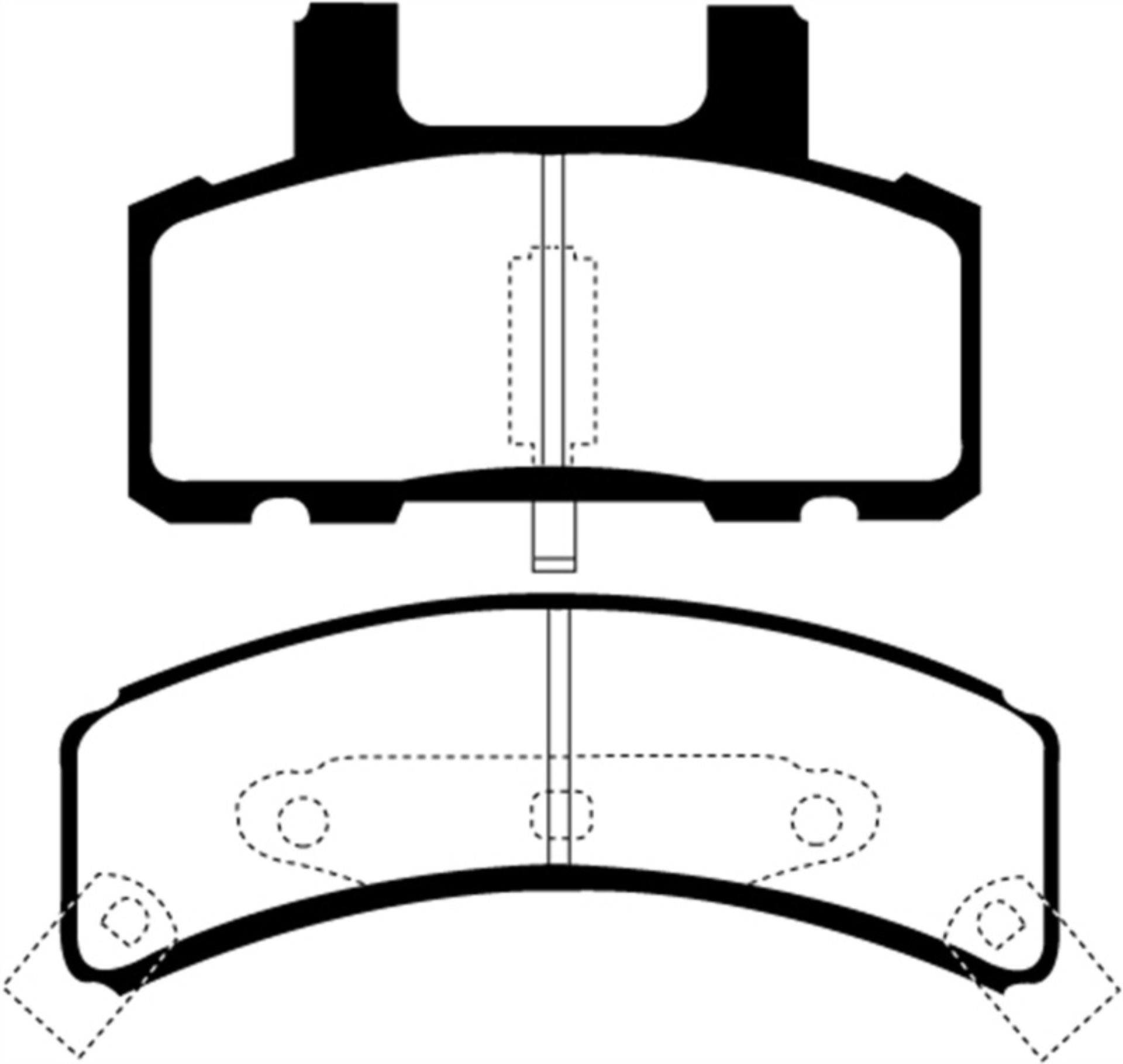 Picture of EBC 97-99 Cadillac Deville 4-6 Rear Drums Ultimax2 Front Brake Pads