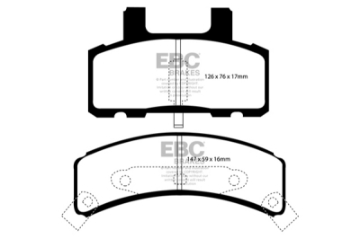 Picture of EBC 97-99 Cadillac Deville 4-6 Rear Drums Ultimax2 Front Brake Pads