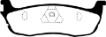 Picture of EBC 97-99 Ford Expedition 4-6 2WD Ultimax2 Rear Brake Pads