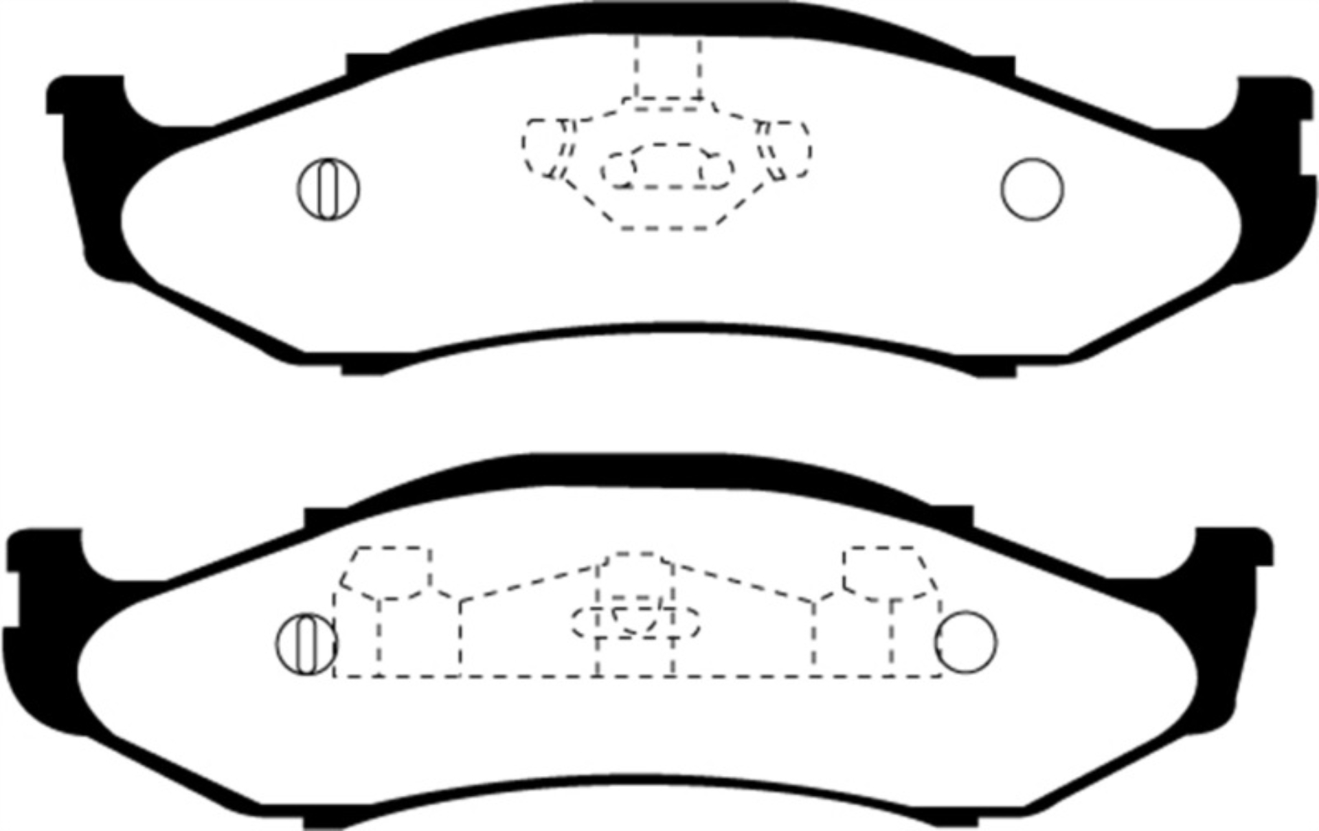 Picture of EBC 97-99 Jeep Cherokee 2-5 82mm High Rotors Ultimax2 Front Brake Pads