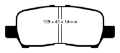 Picture of EBC 05-09 Buick Allure Canada 3-6 Yellowstuff Rear Brake Pads