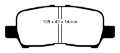 Picture of EBC 05-09 Buick Allure Canada 3-6 Yellowstuff Rear Brake Pads