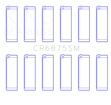 Picture of King Engine Bearings Mercedes Benz OM 642 Sputter Replacement Connecting Rod Bearing - Size +0-25mm
