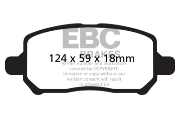 Picture of EBC 05-10 Chevrolet Cobalt 2-2 4 Lug Ultimax2 Front Brake Pads