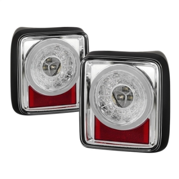 Picture of Spyder 19-20 Jeep Wrangler - Full LED Tail Lights - Seq Turn Signal - Chrome ALT-YD-JW19-SEQ-C