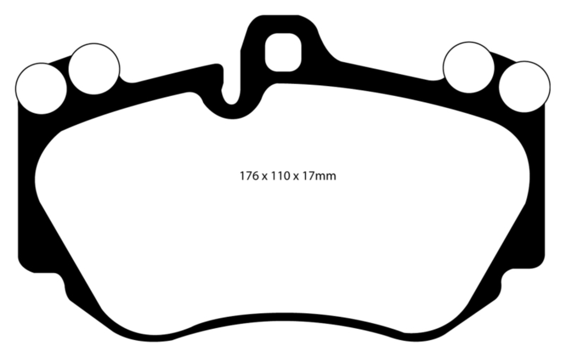 Picture of EBC 05-10 Lamborghini Murcielago 6-5 4 Pad setCast Iron Rotors Redstuff Front Brake Pads