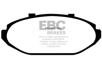 Picture of EBC 98-02 Ford Crown Victoria 4-6 Phenolic Pistons Ultimax2 Front Brake Pads