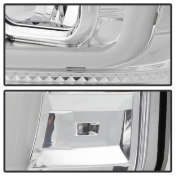 Picture of Spyder 08-10 Ford F-250 Ver 2 Proj Headlight - Switch Back Light Bar - Chrome - PRO-YD-FS08V2-SBLB-C