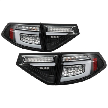 Picture of Spyder 08-14 Subara Impreza WRX Hatchback LED Tail Lights Seq Signal Black ALT-YD-SI085D-SEQ-BK