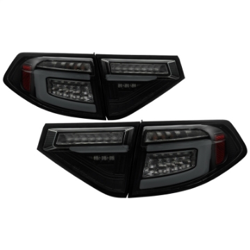 Picture of Spyder 08-14 Subara Impreza WRX Hatchback LED Tail Lights Seq Signal Blk Smoke ALT-YD-SI085D-SEQ-BSM