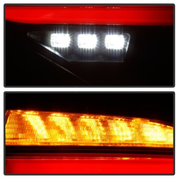 Picture of Spyder 08-14 Subara Impreza WRX Hatchback LED Tail Lights Seq Signal Blk Smoke ALT-YD-SI085D-SEQ-BSM