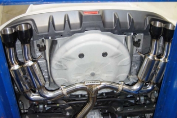Picture of Invidia 2015+ Subaru WRX - STI Gemini-R400 Single Layer Quad Black Tip Cat-Back Exhaust