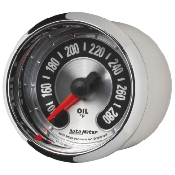 Picture of Autometer American Muscle 2-1-16in Full Sweep Electric Digital Stepper 140-280 Deg F Oil Temp Gauge