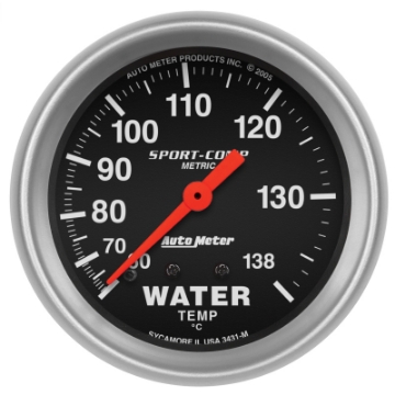 Picture of Autometer 2-5-8in 60-140 Degree C Mechanical Water Temperature Sport-Comp Gauge