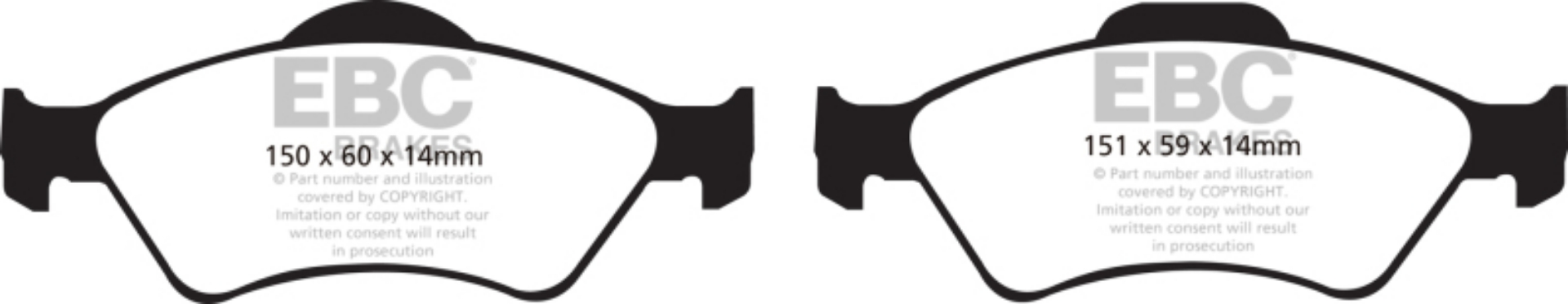 Picture of EBC 06 Honda Fit 1-5 Greenstuff Front Brake Pads