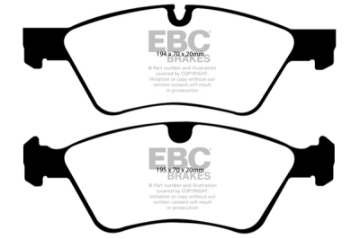 Picture of EBC 06 Mercedes-Benz E500 5-0 4-Matic Ultimax2 Front Brake Pads