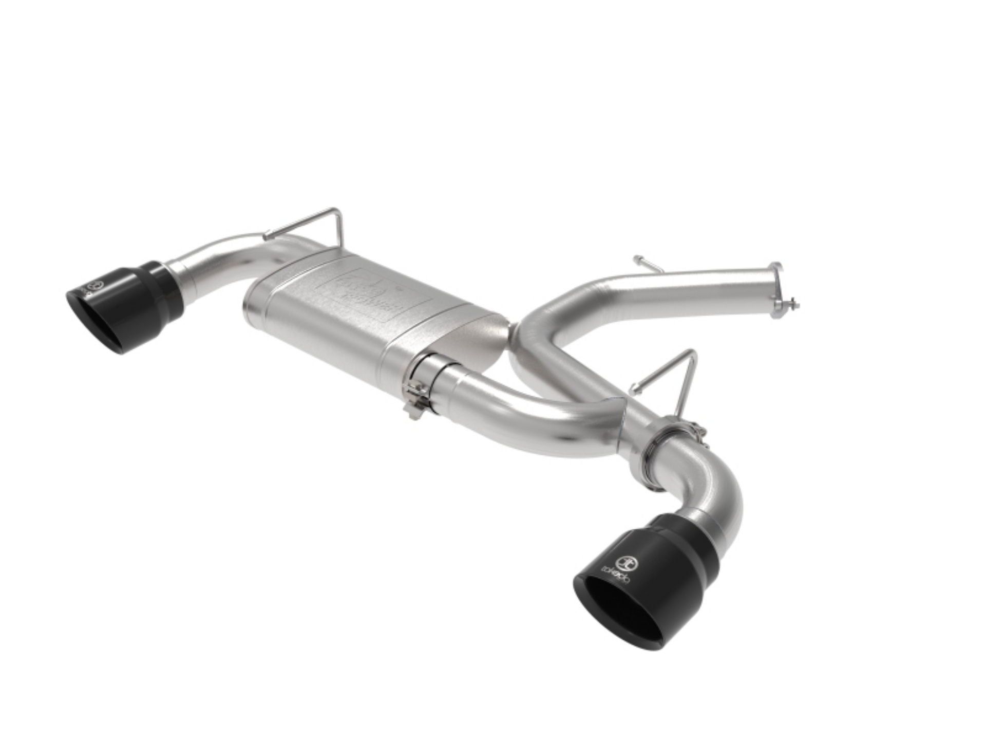 Picture of aFe Takeda Exhaust Axle-Back 19-20 Hyundai Veloster N 304SS Black Dual Tips Exhaust