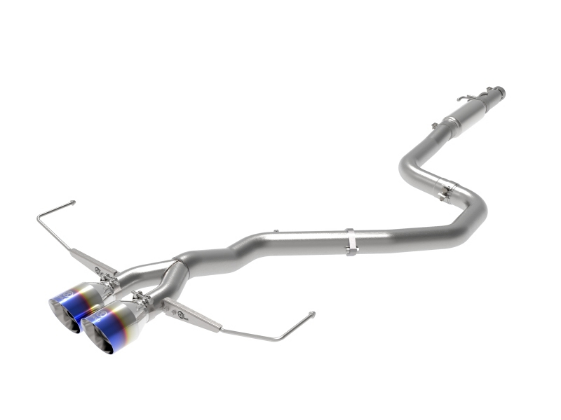 Picture of aFe Takeda Exhaust Cat-Back 19-20 Hyundai Veloster 304SS Blue Flame Dual Tips Exhaust