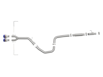 Picture of aFe Takeda Exhaust Cat-Back 19-20 Hyundai Veloster 304SS Blue Flame Dual Tips Exhaust