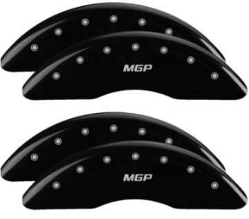 Picture of MGP 4 Caliper Covers Engraved Front & Rear 2019+ Ram 2500-3500 Black Finish Silver MGP Logo