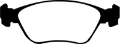 Picture of EBC 98-05 Volvo C70 2-3 Turbo T5 16in Wheels Ultimax2 Front Brake Pads