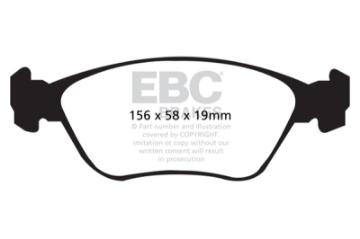 Picture of EBC 98-05 Volvo C70 2-3 Turbo T5 16in Wheels Ultimax2 Front Brake Pads