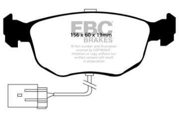 Picture of EBC 98-99 Ford Contour 2-5 SVT Ultimax2 Front Brake Pads