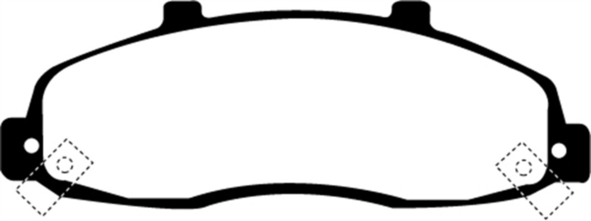 Picture of EBC 98-99 Ford F150 4-2 2WD Rear Wheel ABS Ultimax2 Front Brake Pads