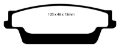 Picture of EBC 06-07 Cadillac CTS 2-8 Sports Suspension Redstuff Rear Brake Pads