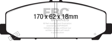 Picture of EBC 06-07 Infiniti QX56 5-6 Akebono Ultimax2 Front Brake Pads