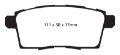 Picture of EBC 06-08 Ford Edge 3-5 2WD Redstuff Rear Brake Pads