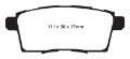 Picture of EBC 06-08 Ford Edge 3-5 2WD Redstuff Rear Brake Pads