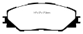 Picture of EBC 06-08 Toyota RAV 4 2-4 3rd Row Seats Greenstuff Front Brake Pads