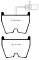 Picture of EBC 06-09 Audi RS4 4-2 Cast Iron Rotors Yellowstuff Front Brake Pads
