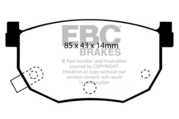 Picture of EBC 99-01 Hyundai Elantra 2-0 Ultimax2 Rear Brake Pads