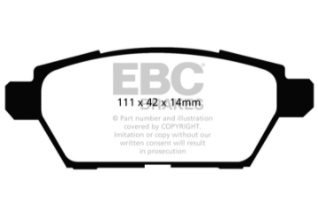 Picture of EBC 06-09 Ford Fusion 2-3 Ultimax2 Rear Brake Pads
