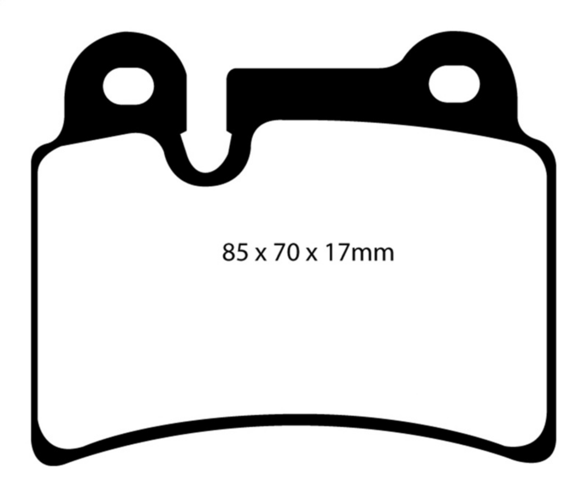 Picture of EBC 06-09 Volkswagen Touareg 3-6 2 pin holes at top of backplate Redstuff Rear Brake Pads