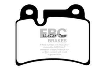 Picture of EBC 06-09 Volkswagen Touareg 3-6 2 pin holes at top of backplate Ultimax2 Rear Brake Pads