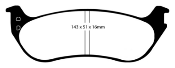 Picture of EBC 06-10 Ford Explorer 4-0 2WD Greenstuff Rear Brake Pads
