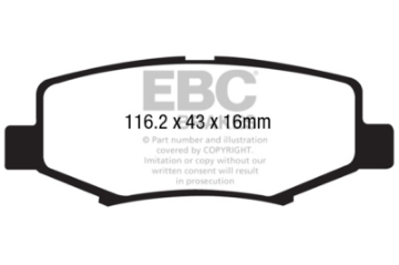 Picture of EBC 06-11 Dodge Nitro 3-7 Ultimax2 Rear Brake Pads