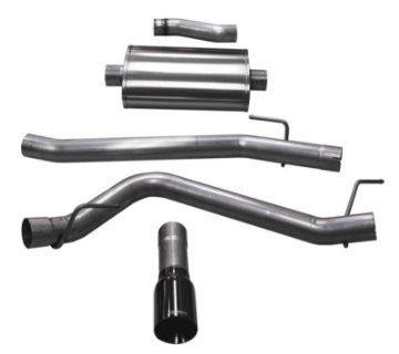 Picture of Corsa 20-25 Jeep Gladiator JT 3-6L Single Side Exit Cat-Back Exhaust System w- Single 4in Black Tip