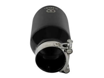 Picture of aFe Takeda 304 Stainless Steel Clamp-On Exhaust Tip 2-5in-Inlet - 4in Outlet - Black