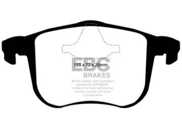 Picture of EBC 06-11 Saab 9-3 2-0 Turbo Aero Ultimax2 Front Brake Pads