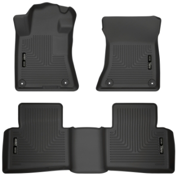 Picture of Husky Liners 19-23 Nissan Altima WeatherBeater Black Front & Second Seat Floor Liner