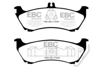 Picture of EBC 99-02 Mercedes-Benz M-Class ML ML320 3-2 Ultimax2 Rear Brake Pads
