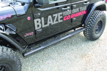 Picture of Go Rhino 18-20 Jeep Wrangler JLU 1000 Series Side Steps - Tex Blk