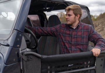 Picture of Rampage 1997-2006 Jeep WranglerTJ 2-Door Tube Doors With Netting - Black